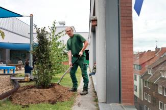 Neue Pflanzen für das Außengelände der Caritas-Kita Arneken Galerie