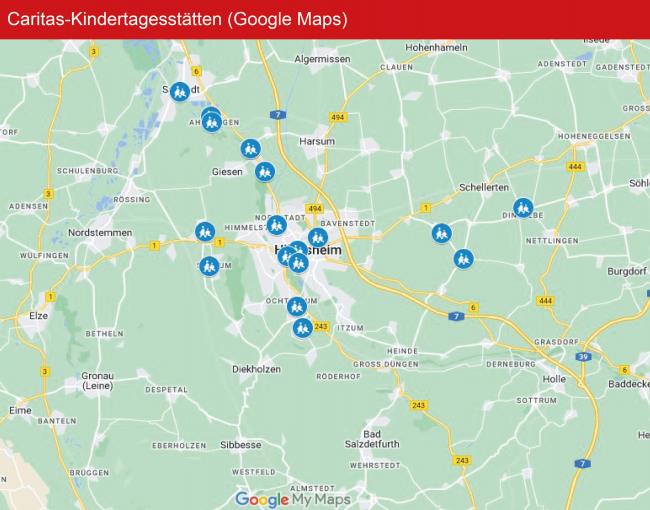 Karte Kindertagesstätten